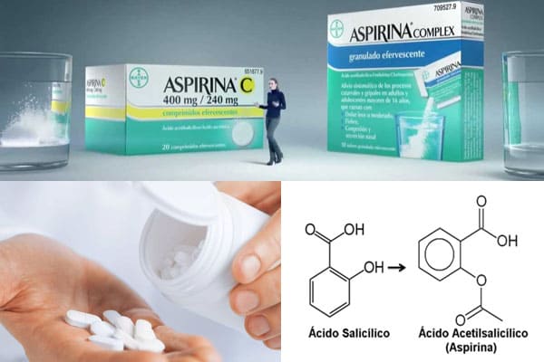 aspirina con agua para la cara